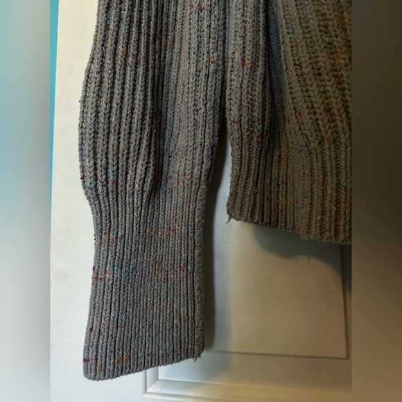 Free People Leon Tunic Cowl Neck Sweater Silver Gleam Combo - Picture 5 of 15